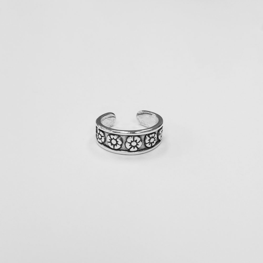 925 Sterling Silver Daisy Flower Toe Ring
