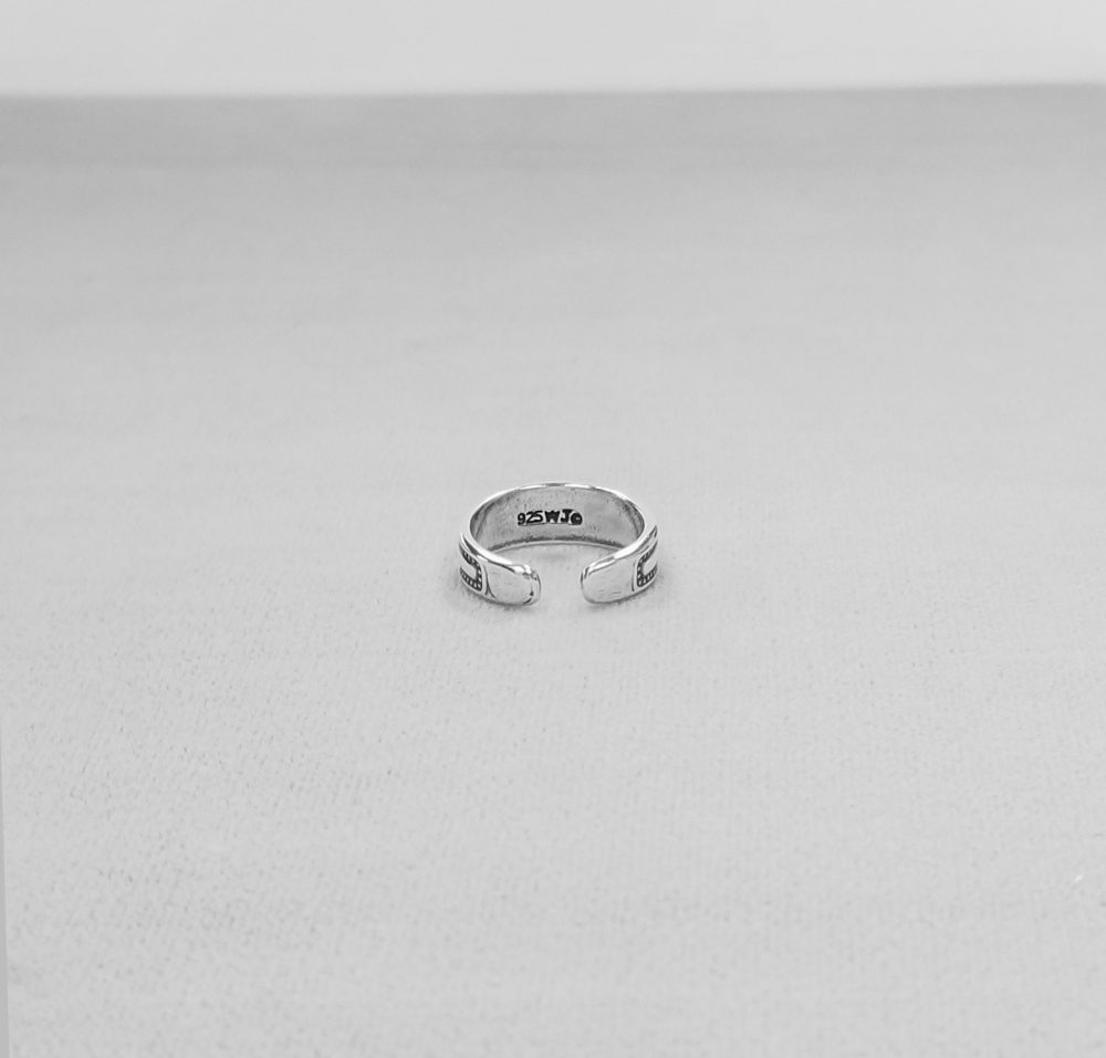 925 Sterling Silver Toe Ring Adjustable, Lady's Silver Band Toe Ring - Image 3