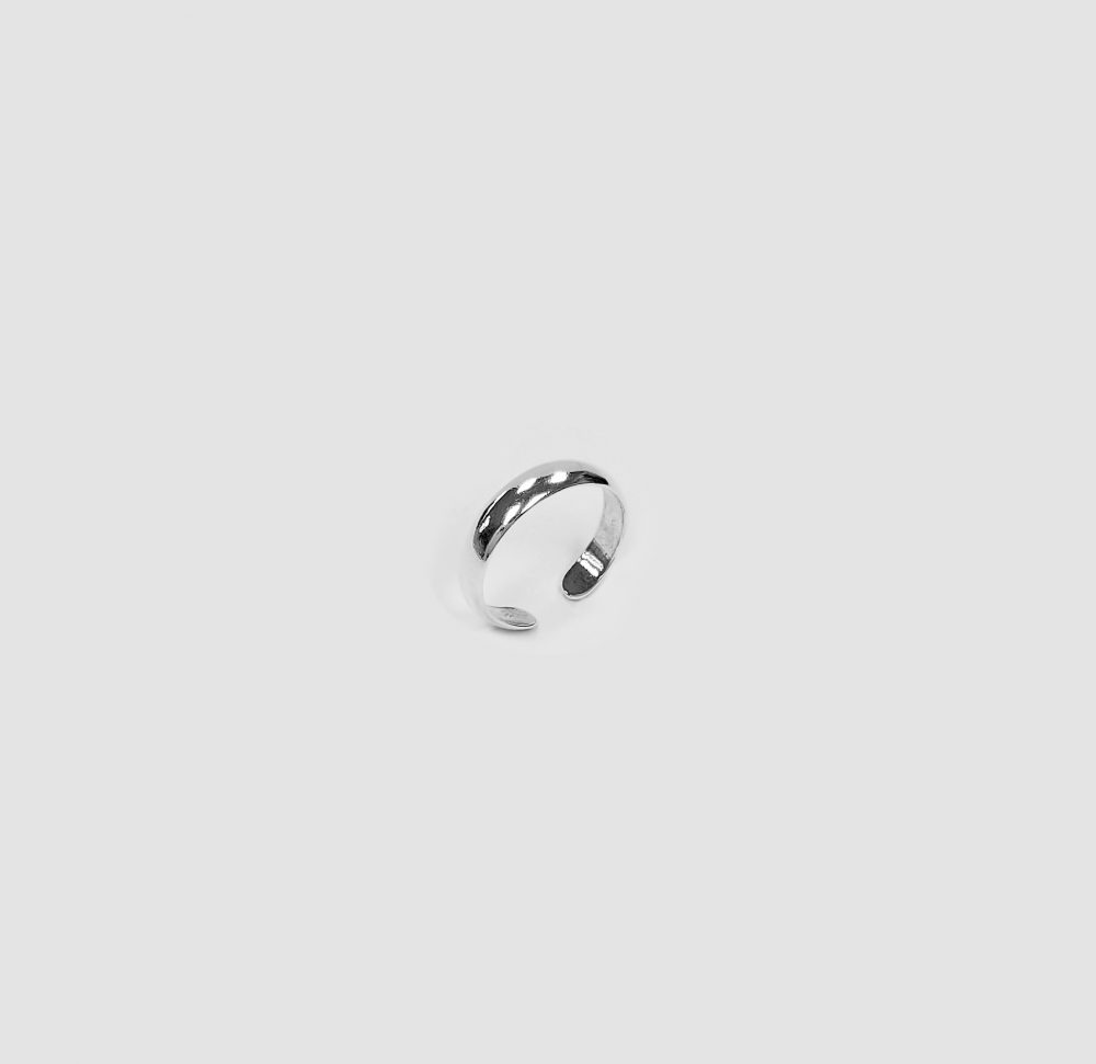 925 Sterling Silver Plain Adjustable Toe Ring - Image 2